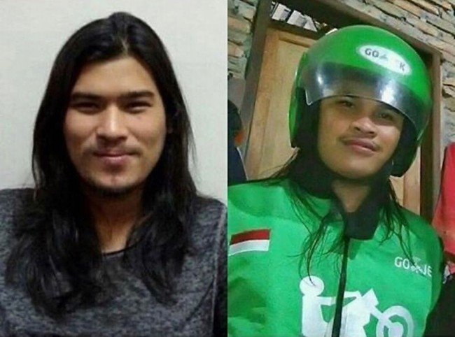 Bisa bedakan mana Virzha yang asli? Tak hanya berwajah mirip, gaya rambut keduanya pun hampir sama. Keduanya sama-sama memiliki rambut hitam yang panjang. Foto: Instagram/@newdramaojol.id