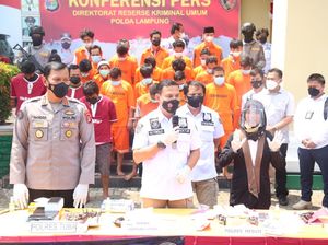153 Bandit di Lampung Ditangkap Polisi, Terbanyak Pelaku Curanmor