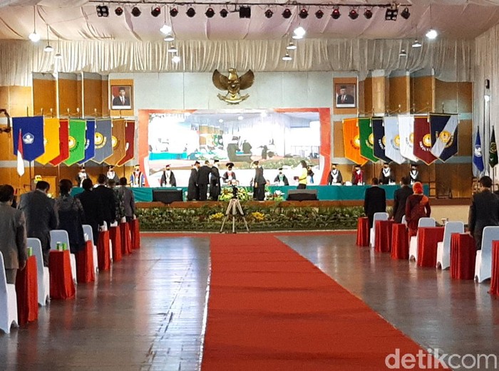 Suasana pengukuhan Jaksa Agung ST Burhanuddin sebagai profesor oleh Universitas Jenderal Soedirman (Unsoed) Purwokerto, Jumat (10/9/2021).