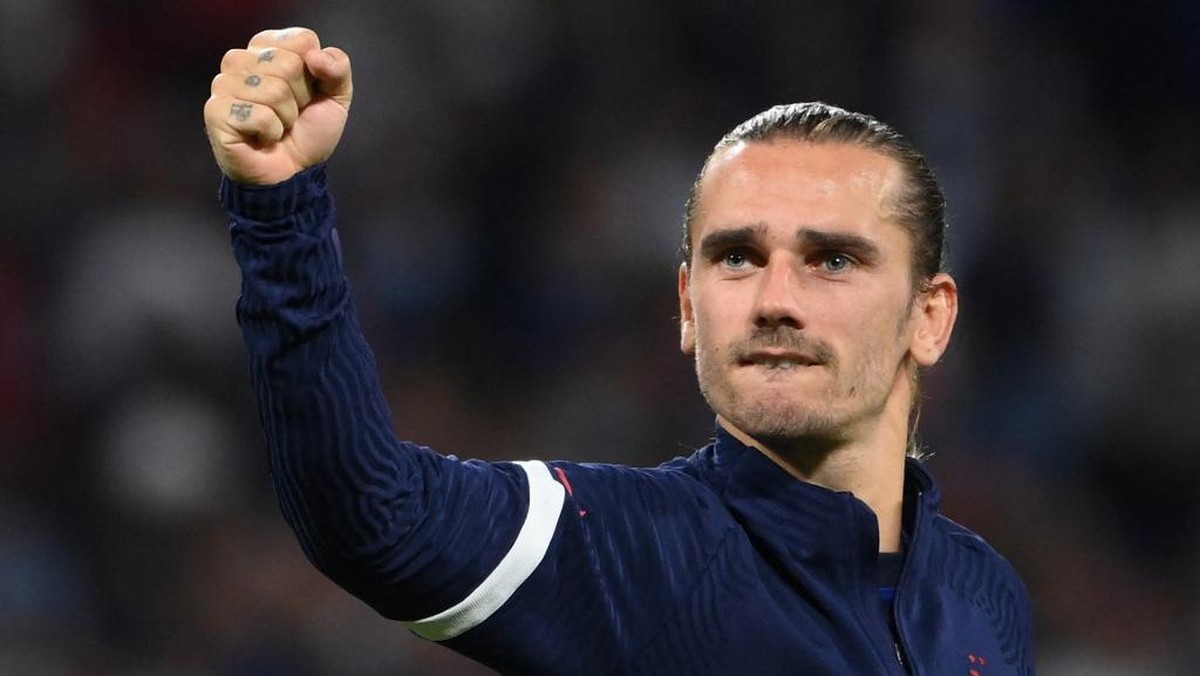 Antoine Griezmann belum on fire, pelatih Timnas Prancis, Didier Deschamps, tak khawatir. (Foto: AFP/Franck Fife)