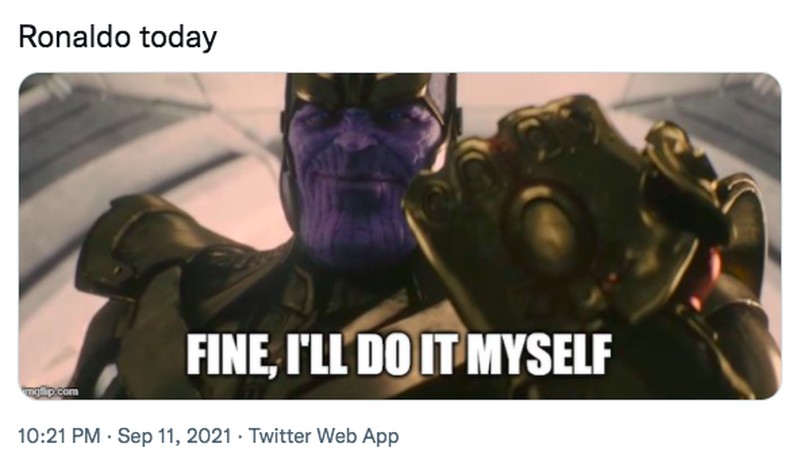 Meme Ronaldo Perkasa Usai Tampil Perdana bersama Manchester United