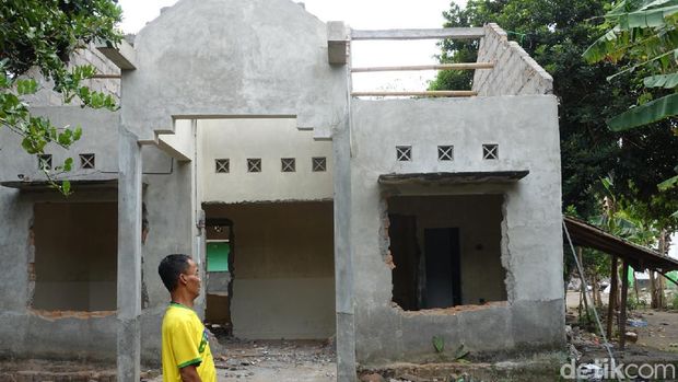 Potret terkini kampung miliarder di Sleman yang mulai dibongkar untuk proyek tol, Sabtu (11/9/2021)