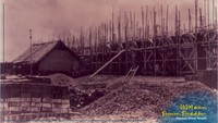 Proses pembangunan Gedung Pusat UGM Bulaksumur tahun 1952 (Foto: dok. Humas UGM)