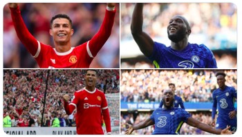 Sama-sama pulang ke mantan tim, sama-sama langsung bikin 2 gol. Lukaku terus dibandingkan dengan Ronaldo oleh para fans. Foto: (Twitter)