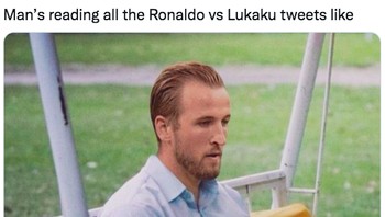 Ramai banget di Twitter Ronaldo dibandingkan dengan Lukaku. Apa kabar nih Harry Kane? Foto: (Twitter)