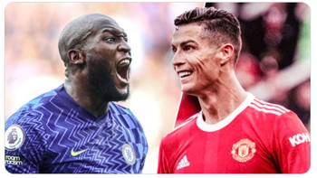 Chelsea menang 3-0 lawan Aston Villa dengan Romelu Lukaku bikin brace atau dwi gol. Hebat mana sama Ronaldo? Foto: (Twitter)