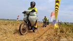 Meriahnya Lomba Balap Motor Gabah Usai Panen Raya Padi di Batang