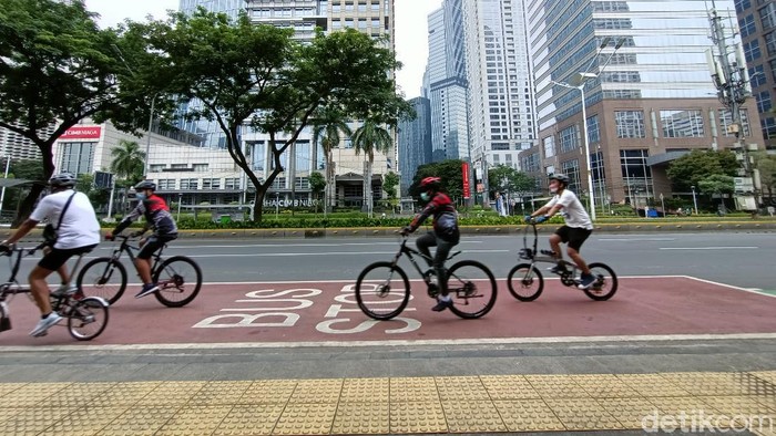 Pesepeda di Sudirman-Thamrin (Karin Nur Secha/detikcom)
