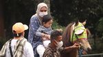 Bonbin Bandung Belum Buka, Wisatawan Pilih Naik Kuda di Jalan Ganesha