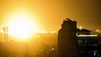 Militer Israel melancarkan serangan udara ke jalur Gaza, Senin (13/9/2021) waktu setempat.