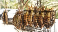 Ikan patin di Desa Wisata Koto Mesjid kemudian diolah masyarakat menjadi berbagai macam produk kuliner dengan cita rasa yang unik, seperti kerupuk kulit patin, abon patin, bakso patin, siomay patin, nuget patin, otak-otak patin, cilok patin, ikan asin patin, batagor patin, hingga es dawet patin, serta ada pula keripik batang pisang, dan kelapa jelly (dekla). Dok. Kemenparekraf