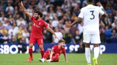 Detik-detik Mo Salah Tahu Harvey Elliott Cedera Parah