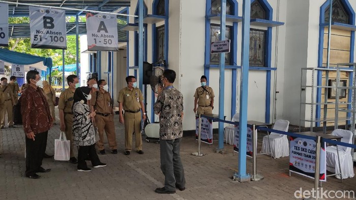 Lokasi screening para peserta SKD CPNS di Udinus Semarang. SKD CPNS di Udinus bakal digelar Selasa (14/9/2021) besok.