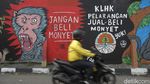 Mural Perdagangan Monyet Mejeng di Yogyakarta