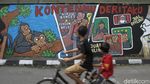 Mural Perdagangan Monyet Mejeng di Yogyakarta