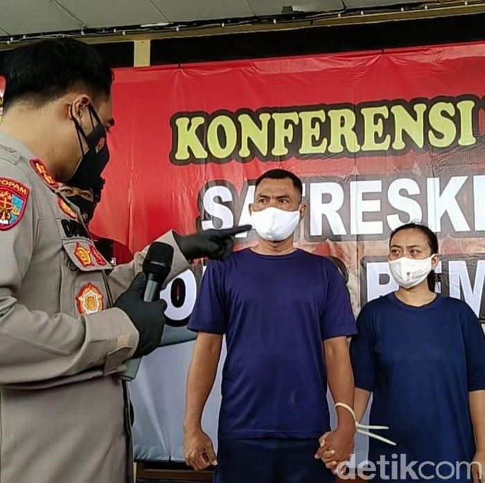 Pasutri di Rembang ditangkap terkait dugaan pemalsuan pernikahan, Senin (13/9/2021).