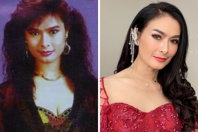 Penampilan Iis Dahlia dulu dan kini juga terlihat cukup jauh berbeda. Namun jika diperhatikan, wajah Iis sendiri tidak banyak berubah, hanya gaya rambut dan penampilannya saja yang terlihat berbeda. Penampilan Iis Dahlia saat ini justru terlihat lebih muda dan fresh. Foto: Instagram/@ayutingting92