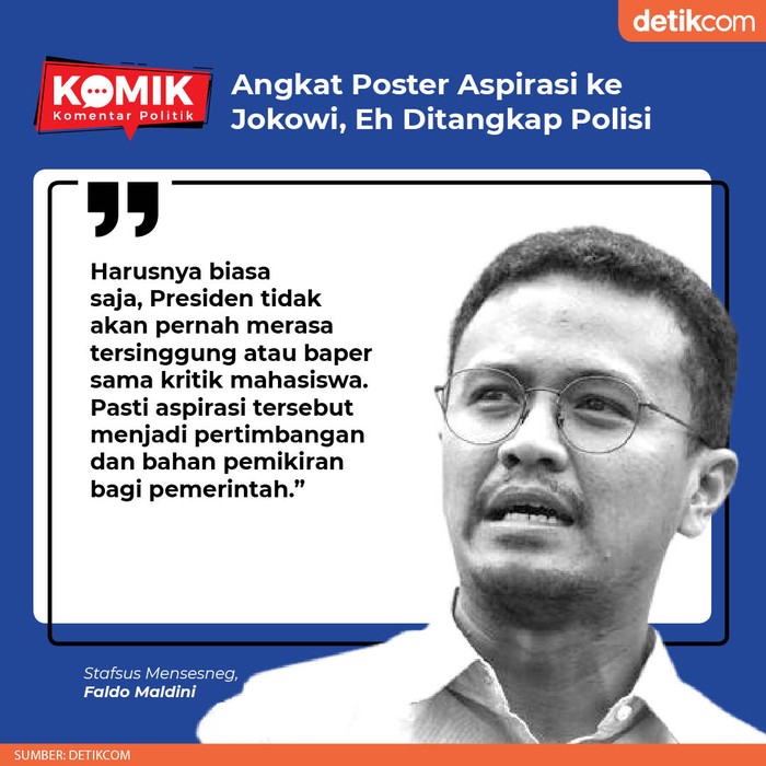 Angkat Poster Aspirasi ke Jokowi, Eh Ditangkap Polisi (Tim Infografis detikcom)