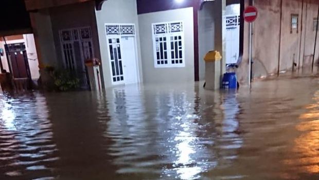 Banjir di Muara Ciujung Timur, Rangkasbitung, Lebak, Banten