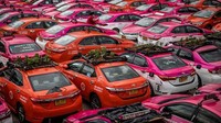 Kebun masyarakat itu dirawat oleh para anggota staf Koperasi Taksi Ratchaphruek. 