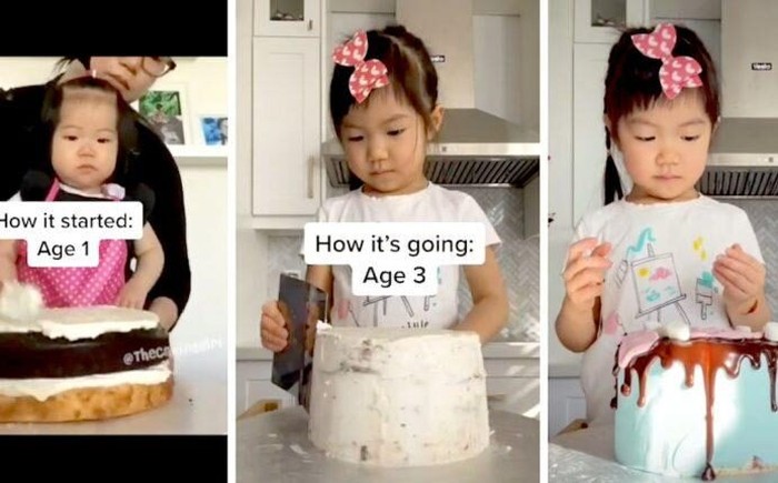 Bocah 3 Tahun Ini Sudah Jago Buat Kue dan Viral di TikTok Bocah 3 Tahun Ini Sudah Jago Buat Kue dan Viral di TikTok
