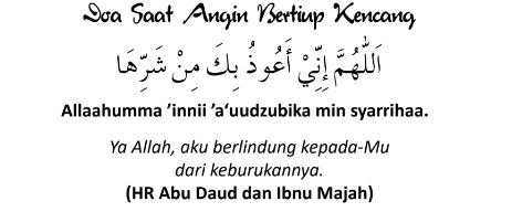 Doa ketika turun hujan dan angin kencang