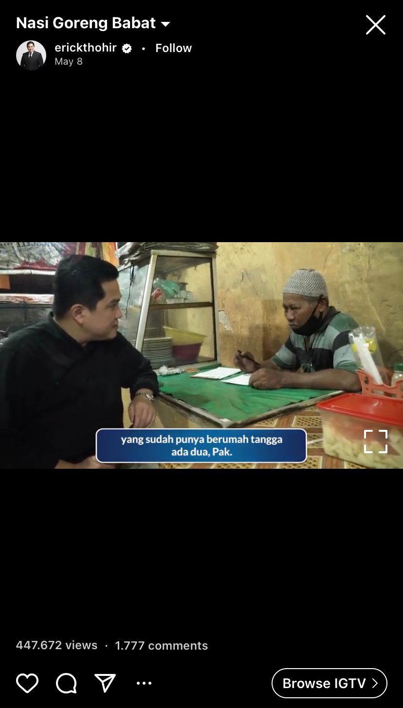 Erick Thohir Doyan Kulineran, Ini 5 Momennya Cicip Makanan Legendaris