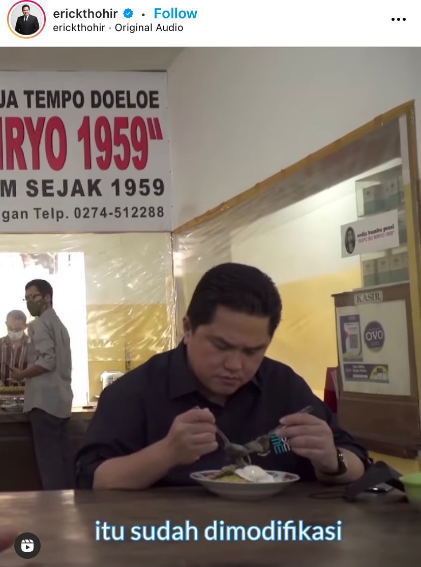 Erick Thohir Doyan Kulineran, Ini 5 Momennya Cicip Makanan Legendaris