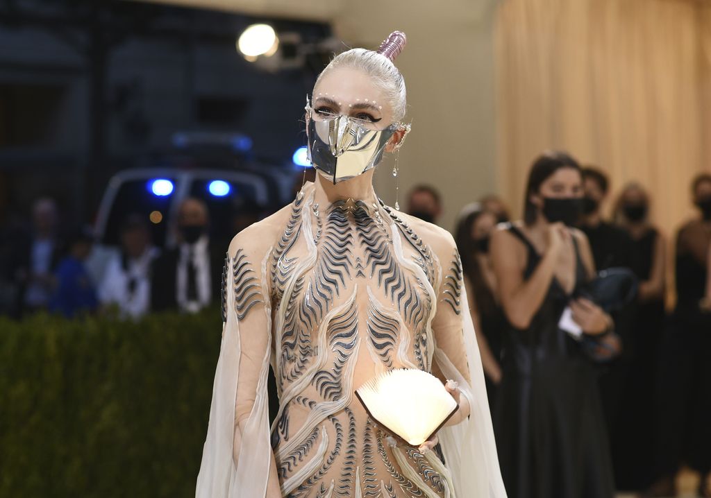 Grimes attends The Metropolitan Museum of Art's Costume Institute benefit gala celebrating the opening of the 