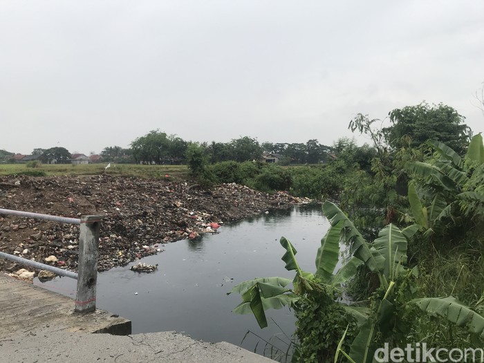 Kali Busa, Tambun Utara, Kabupaten Bekasi, usai dibersihkan, 14 Septermber 2021. (Faiz Iqbal Maulid/detikcom)