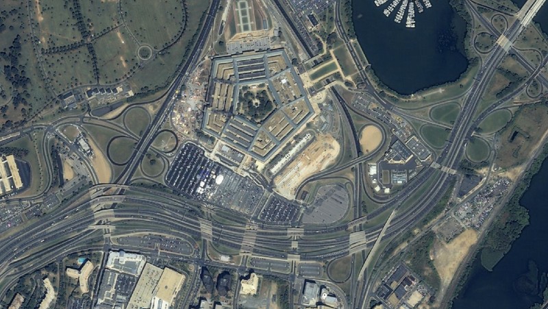 Maxar Technologies memperlihatkan foto serangan 11 September 2001.