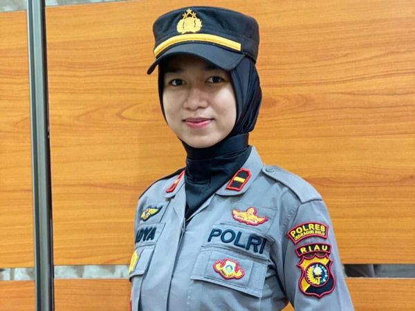 Potret Ipda Nadya Ayu, Kapolsek Cantik dan Termuda di Riau