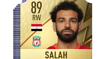 12. Mohamed Salah: Walau tidak secemerlang dahulu, Salah masih penyerang berbahaya bagi Liverpool. Foto: EA Sports