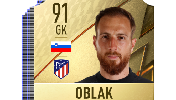 7. Jan Oblak: Kiper Atletico Madrid yang berperan sangat besar menjaga gawang timnya dari kebobolan. Foto: EA Sports