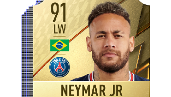 6. Neymar: Striker Paris Saint Germain yang tampll berbahaya jika sedang harinya. Foto: EA Sports