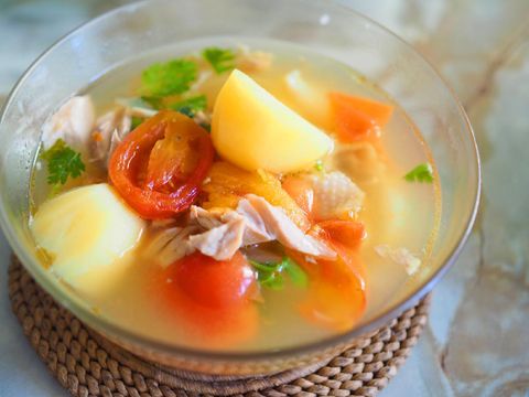 Resep Sop Ayam Suwir Bening