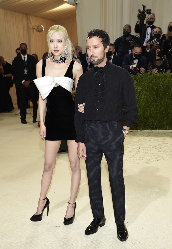 Rose, left, and Anthony Vaccarello attend The Metropolitan Museum of Art's Costume Institute benefit gala celebrating the opening of the 