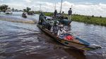 Sungai Kahayan Meluap, Jalan Trans Kalimantan Terendam Banjir
