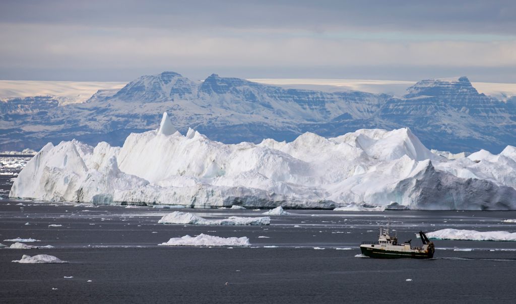Icebergs are seen at the Disko Bay close to Ilulisat, Greenland, September 14, 2021. REUTERS/Hannibal Hanschke