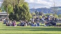 Destinasi indah lainnya adalah Rose Garden. Di sini wisatawan datang untuk piknik dan menikmati alam. (Getty Images/iStockphoto)