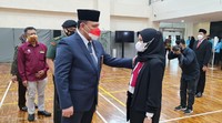 Pelantikan dipimpin oleh Ketua KPK Firli Bahuri di Gedung Merah Putih KPK, Jakarta Selatan.