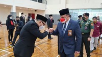 Ini momen pelantikan 18 pegawai KPK yang telah lulus diklat bela negara.