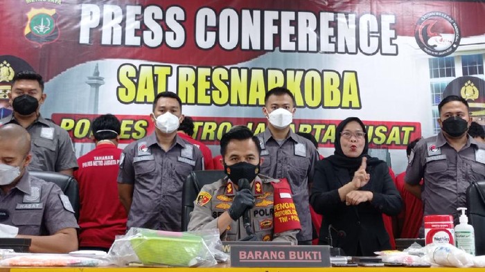 Polres Jakpus merilis pengungkapan kasus narkoba