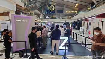 Consumer Launch Galaxy Z Fold 3 dan Flip 3 di Kota Kasablanka, Jakarta Selatan. Foto: Adi Fida Rahman/detikINET