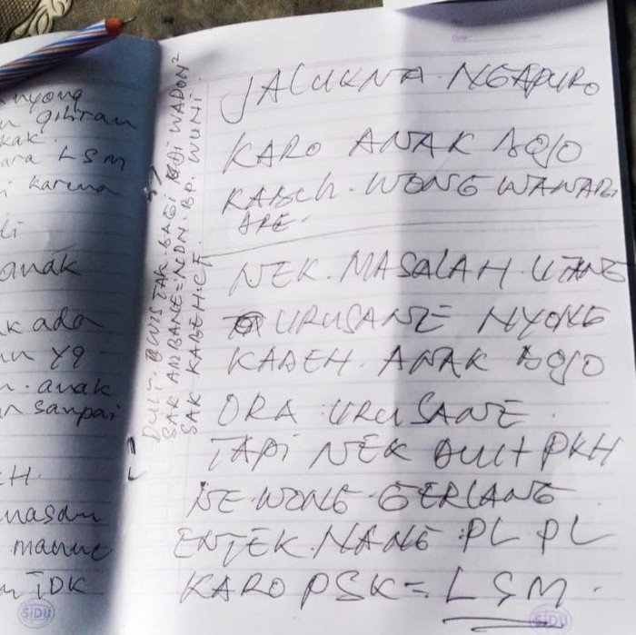surat wasiat dari kadus bunuh diri di batang