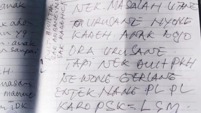 surat wasiat dari kadus bunuh diri di batang