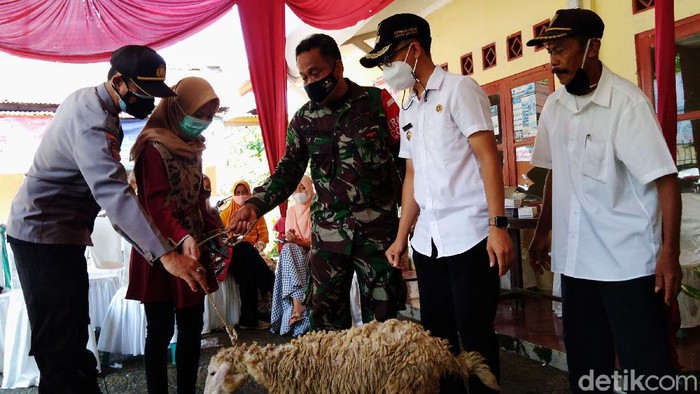 Unik, Ada Vaksinasi Berhadiah Kambing di Purbalingga Program vaksinasi dengan cara unik digelar di Desa Serayularangan, Mrebet, Purbalingga, Jateng. Pemerintah desa menyediakan hadiah menarik, salah satunya kambing.