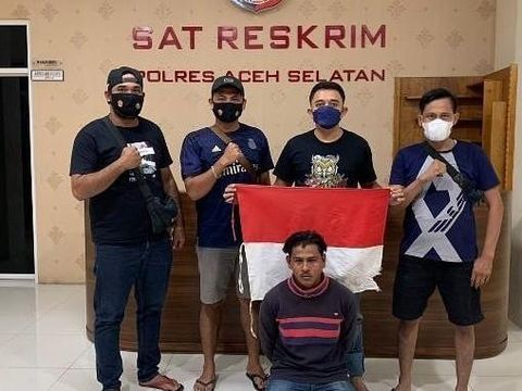 Video pria yang menghina institusi kepolisian dan bendera merah putih viral di medsos. Pelaku telah ditangkap polisi. (dok Istimewa)