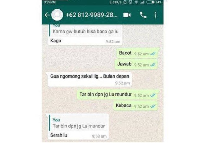 Sampai sudah hafal sama kelakuan si peminjam uang. Tiap ditagih pasti jawabnya ntar, ntar, ntar.. ada yang sama? Foto: 1cak.com