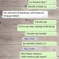Ada-ada saja memang alasannya kalau sudah masalah ditagih hutang. Padahal hari gini kan bisa transfer, nggak perlu ketemu langsung. Bisa saja nih alasannya. Foto: Twitter/@nisrhilim